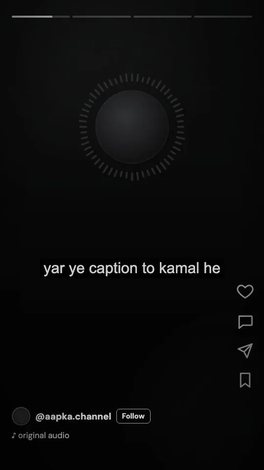 A generic auto-caption, misspelling Hinglish